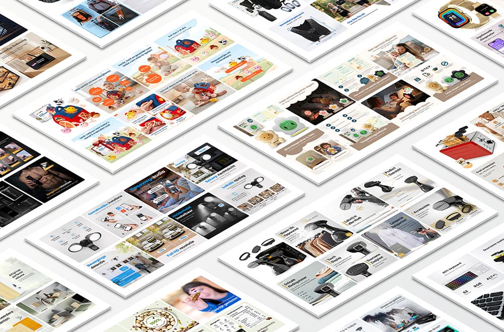 Galerijen van verschillende Amazon listings