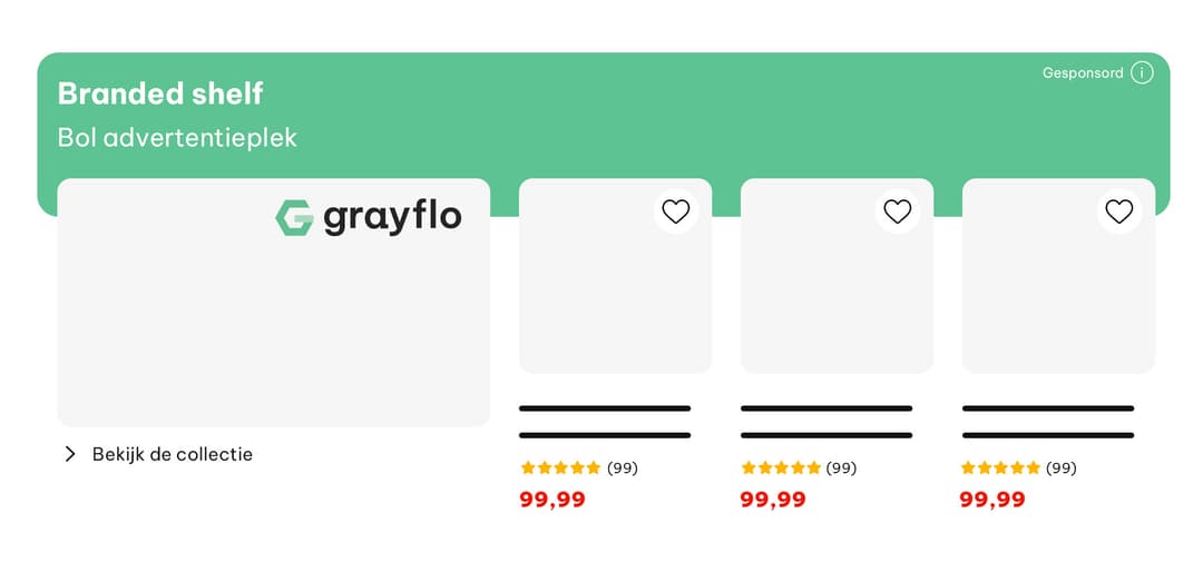 Voorbeeld van een professionele Bol.com Branded Shelf