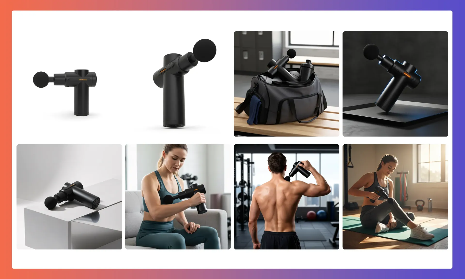 Massage gun AI productfotografie collectie